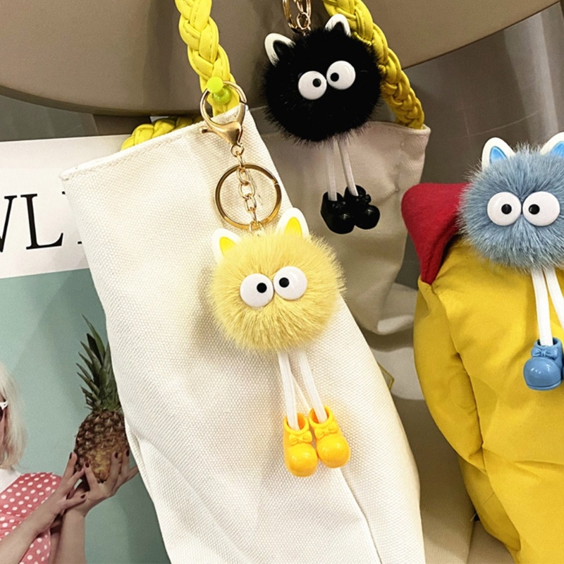 Móc Khóa Hình Thú Nhồi Bông Mềm Mại Dễ Thương Trang Trí Ba Lô