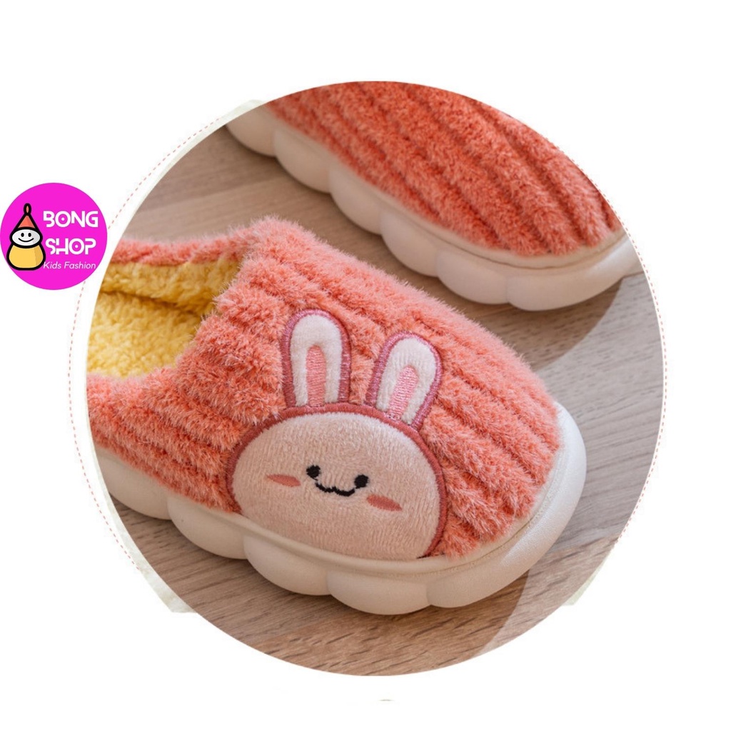 Dép Bông Đi Trong Nhà Cho Bé, Dép Bông Trẻ Em Họa Tiết Đáng Yêu