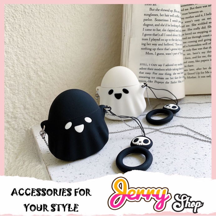 Vỏ Tai Nghe Airpods 3 2 1 Pro Ốp Bảo Vệ Airpod Ma Dễ Thương Chất Liệu Silicon Dẻo-Jerry Shop
