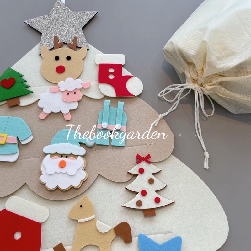 Cây Thông Vải Dạ Hàn Quốc +Tặng Đèn Led