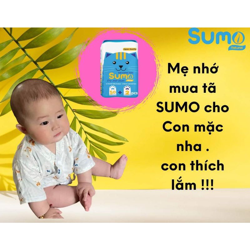 Bỉm quần SUMO 104 miếng cao cấp bo mông form to Size M-6XL