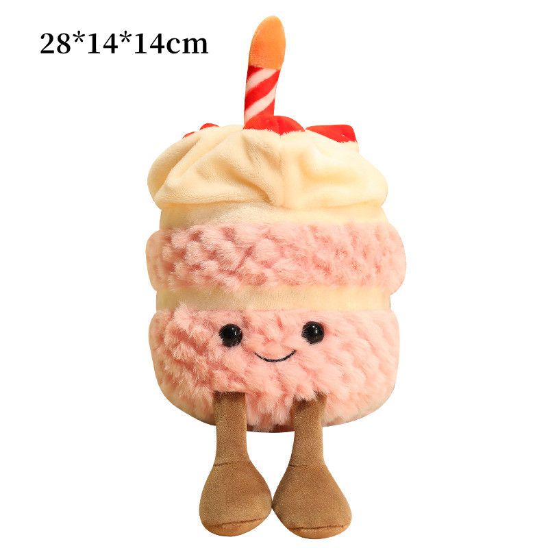 Cake Stuffed Doll Blue Pink Green Cute Plush Toys Kids Fun Christmas Birthday Gifts
