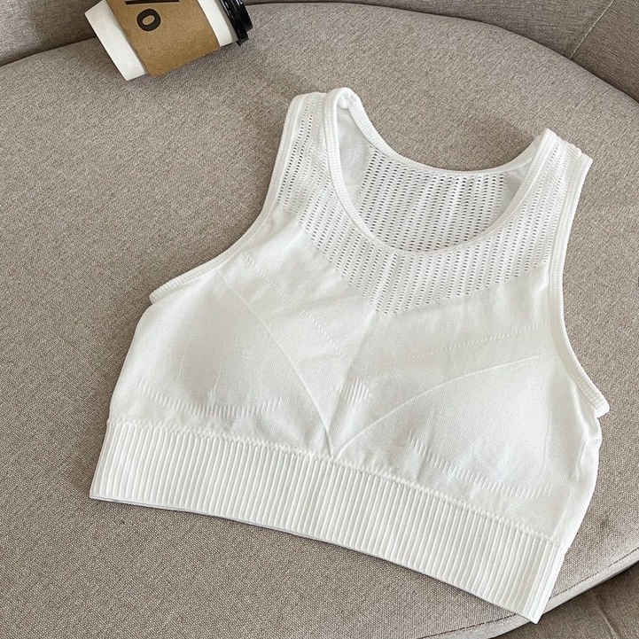 Áo Ngực Croptop Chất Cotton Co Dãn Thoáng Khí Đệm Mút Nâng Ngực Quyến Rũ DAN L&U 6082