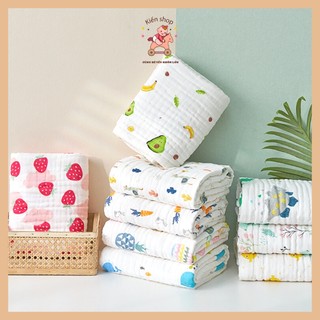 Khăn Tắm 6 Lớp Sợi Tre Xuất Nhật Cho Bé, Khăn xô 6 lớp mềm mịn thấm hút tốt Kiến Baby Store