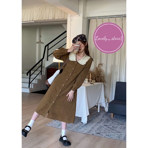 Váy đầm dài tay thu đông dài siêu sang