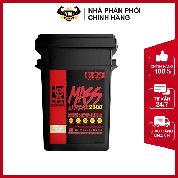 Sữa Tăng Cân MUTANT MASS XXXTREME 2500 22Lbs - 10Kg