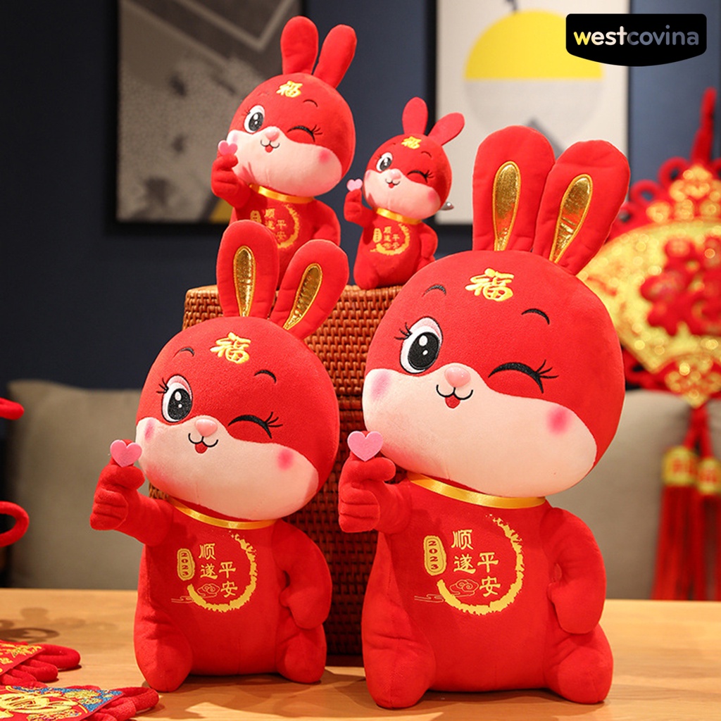 [Hot]☃Thỏ Nhồi Bông Ba Chiều Trang Trí Lễ Hội