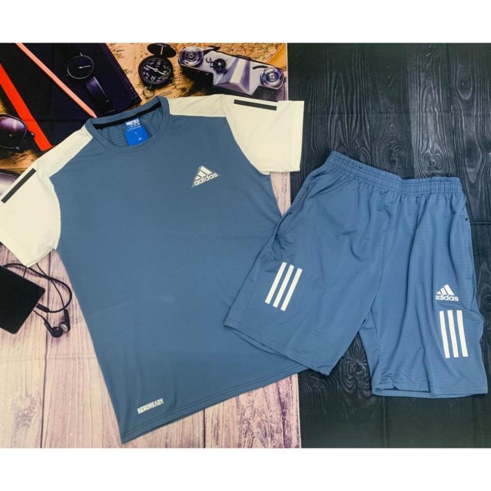 Bộ quần áo thể thao nam thun cao cấp, bộ adidas nam mùa hè năng động 34clother ! ^