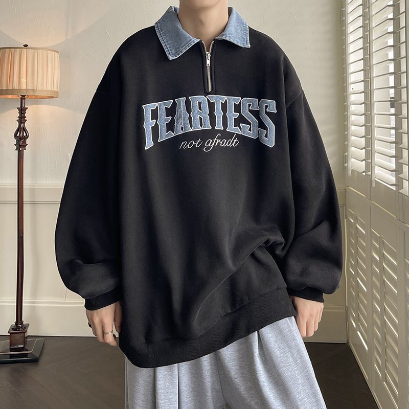 Áo Khoác Thể Thao Dáng Rộng Có Khóa Kéo Thời Trang Mùa Thu Dành Cho Nam