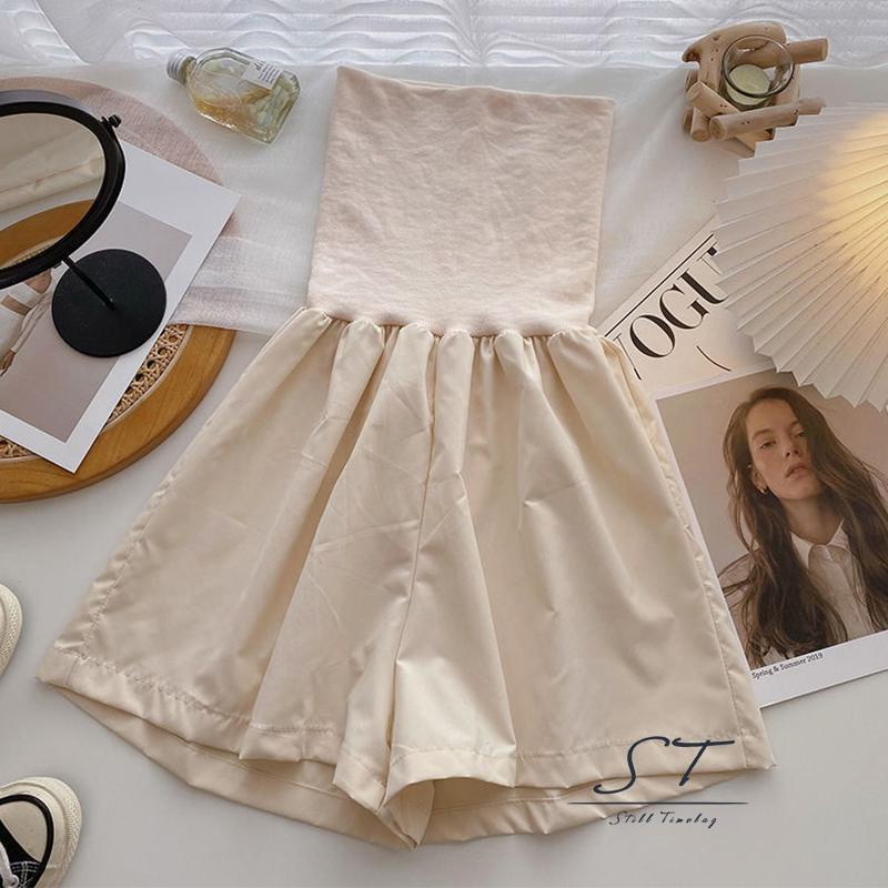 Bộ Áo Liền Quần Hai Dây Hở Lưng Màu Trơn Thời Trang Mùa Hè CY03