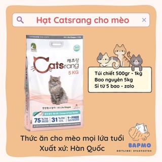 Hạt catsrang - thức ăn cho mèo hạt mền catsrang - túi 1kg - bao 5kg