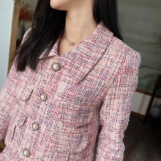 Áo dạ tweed 4 túi dáng lửng