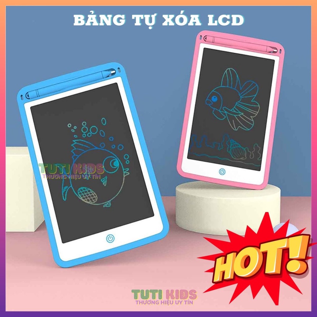 Kho Tổng Sỉ Bảng viết tự xoá LCD thông minh giúp trẻ thỏa sức sáng tạo vẽ tranh, tập cầm bút và học tập sp của tutikids