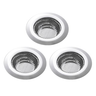 3pcs Shower Bathroom Garbage Dishwasher Safe Stainless Steel Hair Catcher Kitchen Sink Strainer