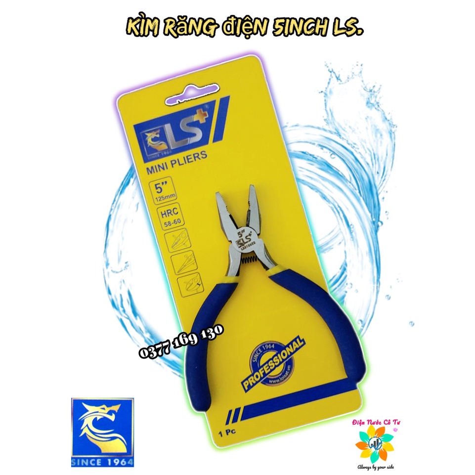 Kìm điện Kìm răng điện mini lò xo 5inch LS+