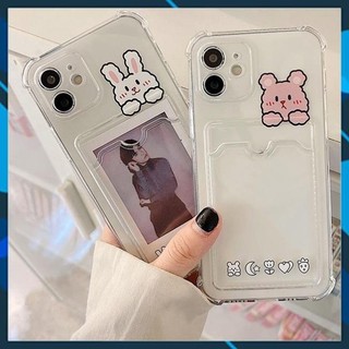 Ốp lưng iphone trong túi đựng thẻ ảnh thỏ ngộ nghĩnh 6/6s/6plus/6splus/7/7plus/8/8plus/xs/11/12/13/pro/max/plus/ TT11