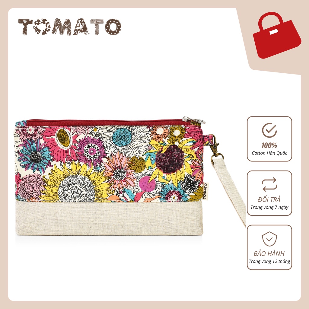 Ví dài cầm tay bằng vải hoạ tiết vintage độc đáo VÍ YOOJ YIM - TOMATO HANDMADE
