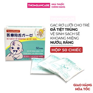 Gạc rơ lưỡi trẻ em Tanaphar đã tiệt trùng, mềm mịn