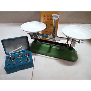 Cân thăng bằng Roberval 500g,Cân Tiểu Ly Hai Bên Bập Bênh 500g kèm bộ quả cân chuẩn