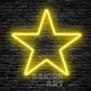 Đèn led neon hình ngôi sao, đèn trang trí giáng sinh, đèn ngủ, decor tường