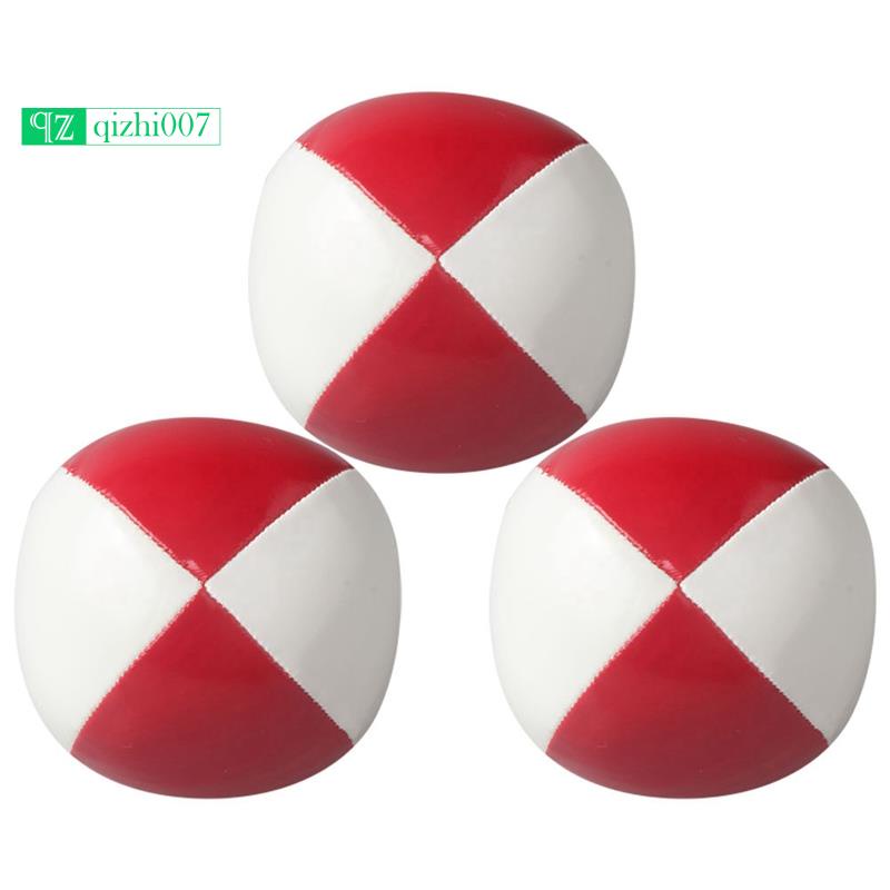Set 3 Quả Bóng Lắc Lư Mềm Mại Màu Đỏ Và Trắng Có Túi Lưới Cho Người Mới Bắt Đầu