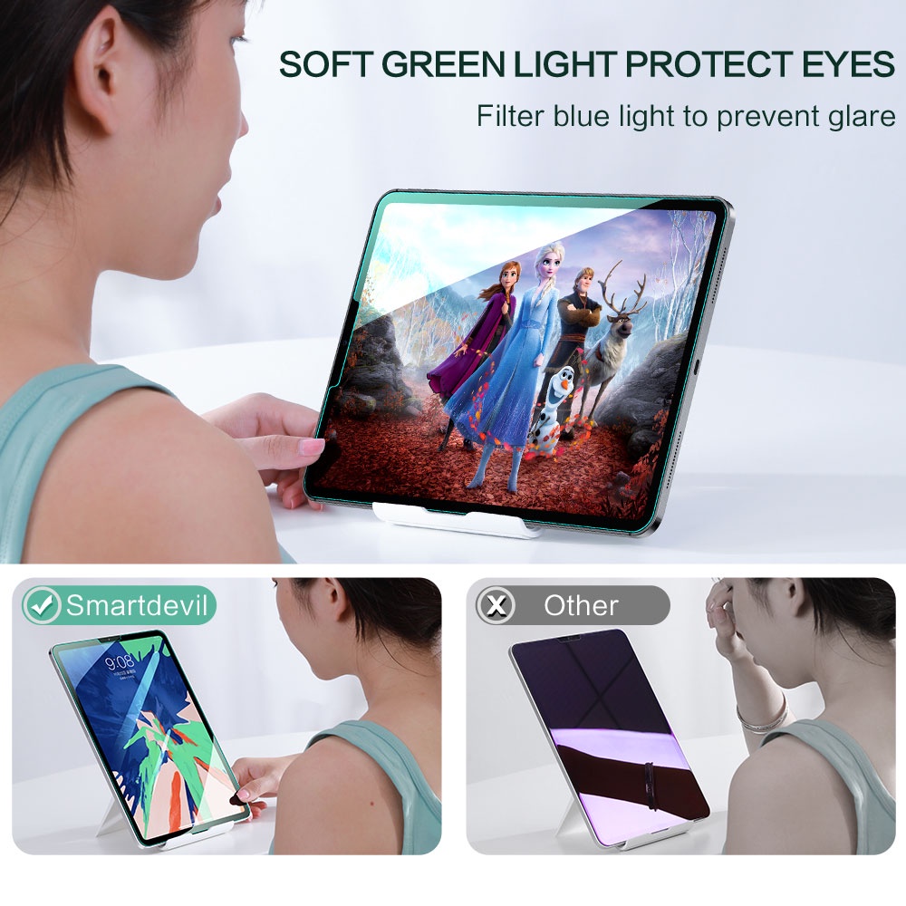 SmartDevil Kính cường lực màn hình SMARTDEVIL bảo vệ mắt thông minh thích hợp cho iPad 2022/ 2021/ 2020 10.2/ 10.5/ 11 inch