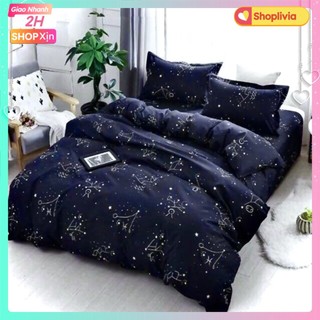 Ga Trải Giường bo chun[1mx2m,1m2x2m,mẫu mới nhất[SHOPLIVIA]-mẫu sao xanh than