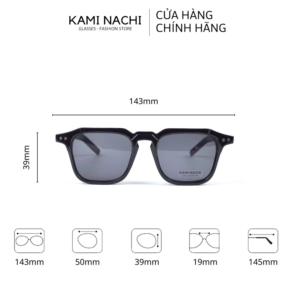 Kính mát nhựa dáng vuông KAMI NACHI phong cách Âu Mỹ Z3327 - MAT