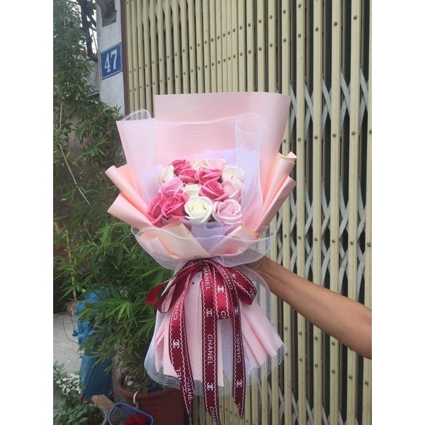 Bó hoa mix màu xinh xắn