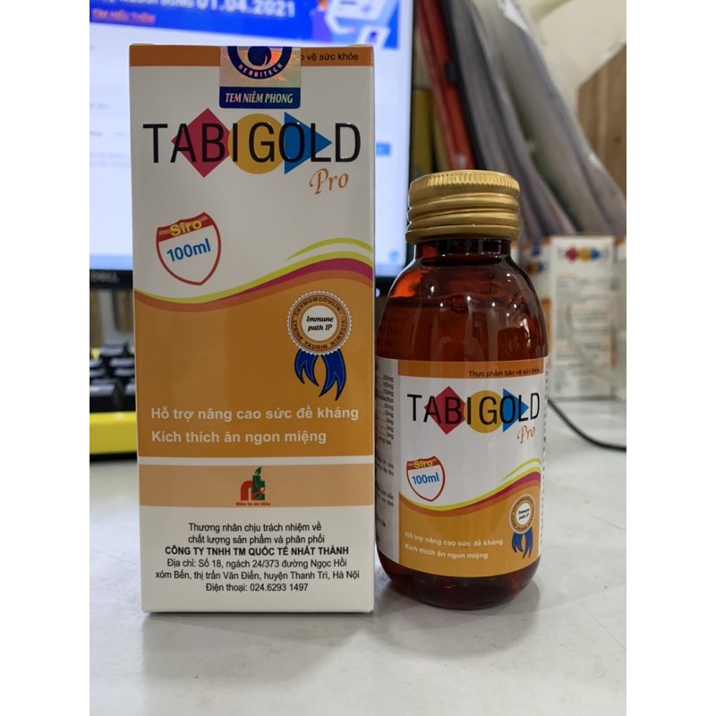 Siro vitamin Tabigold Pro 100ml tăng sức đề kháng cho bé, giúp bé ăn ngon ngủ ngon - Thanh Thảo Pharmacy