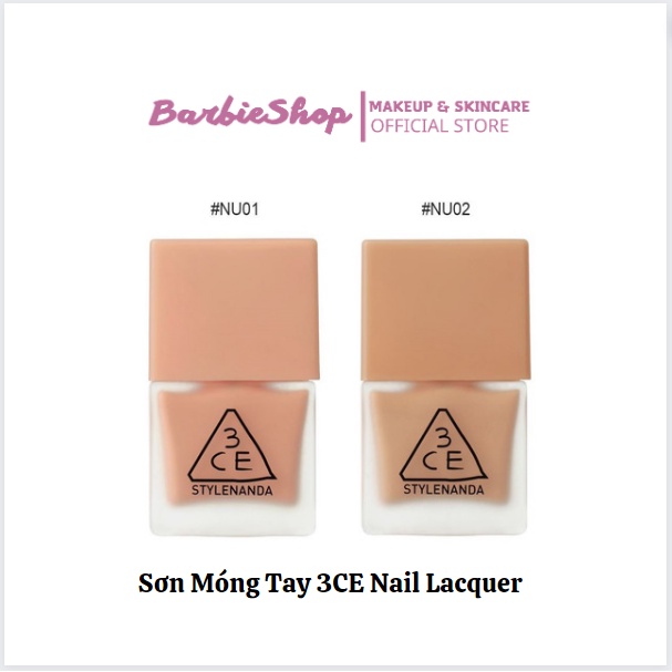 Nước Sơn Móng Tay 3CE Nail Lacquer (NU01,NU02)