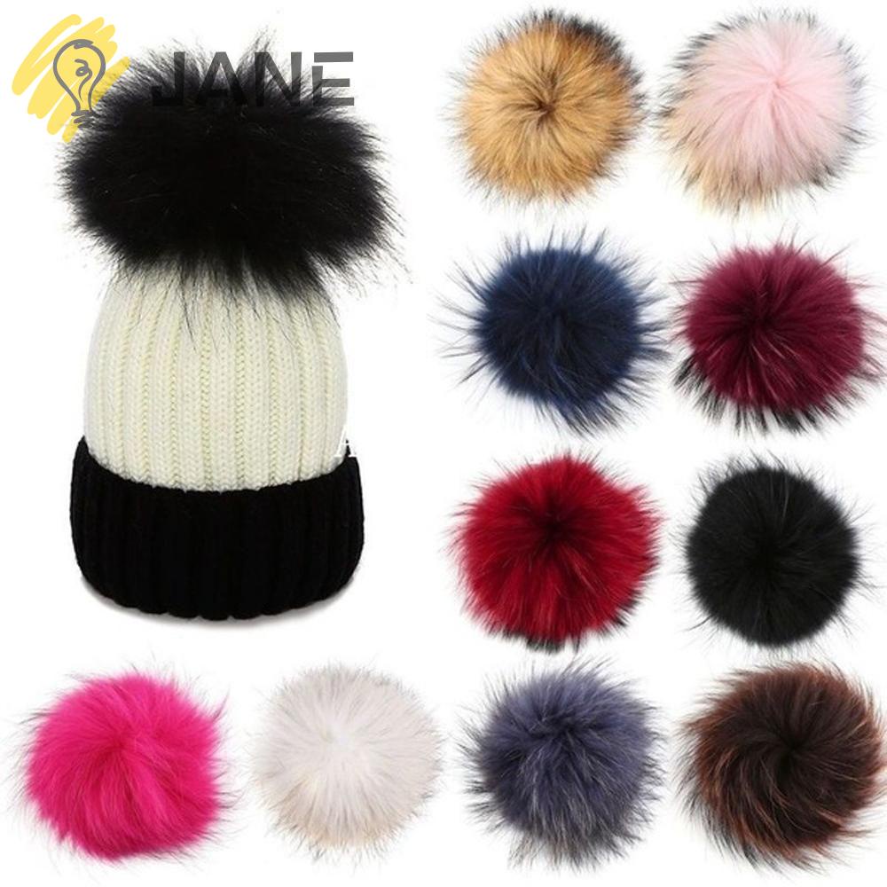 Phụ Kiện Bóng Lông Cáo Nhân Tạo 12cm Trang Trí Mũ DIY Thời Trang