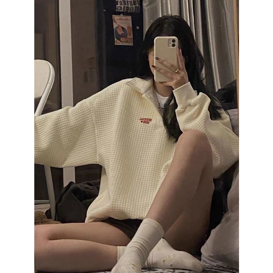 Áo Thun Dáng Rộng Thoải Mái Ấm Áp Cho Nữ