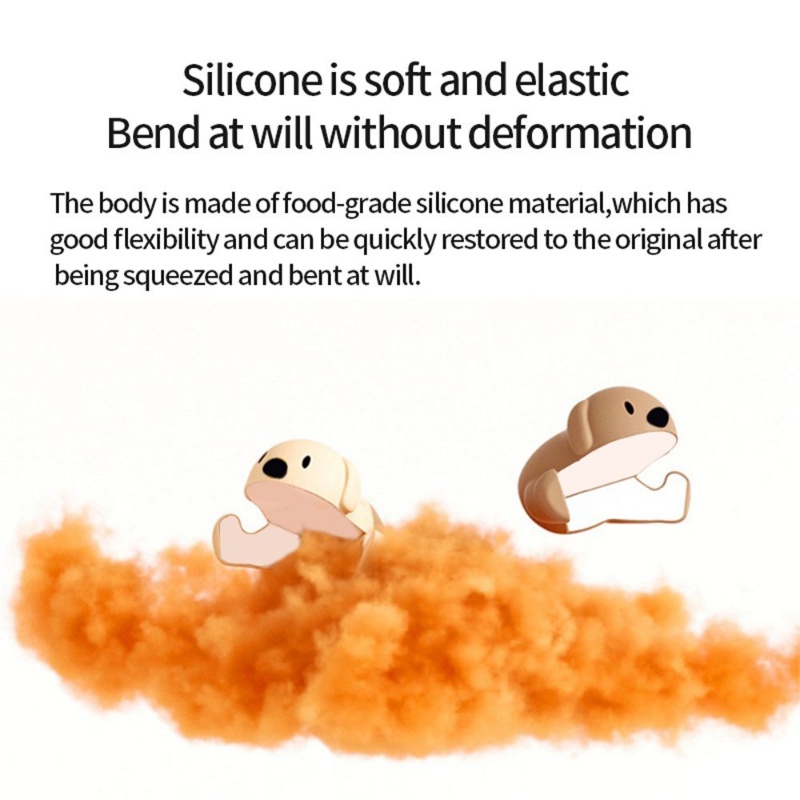 Miếng Silicon Bọc Góc Bàn / Tủ Lạnh / Đồ Nội Thất Bảo Vệ An Toàn Cho Bé Hình Chú Chó Hoạt Hình Mới