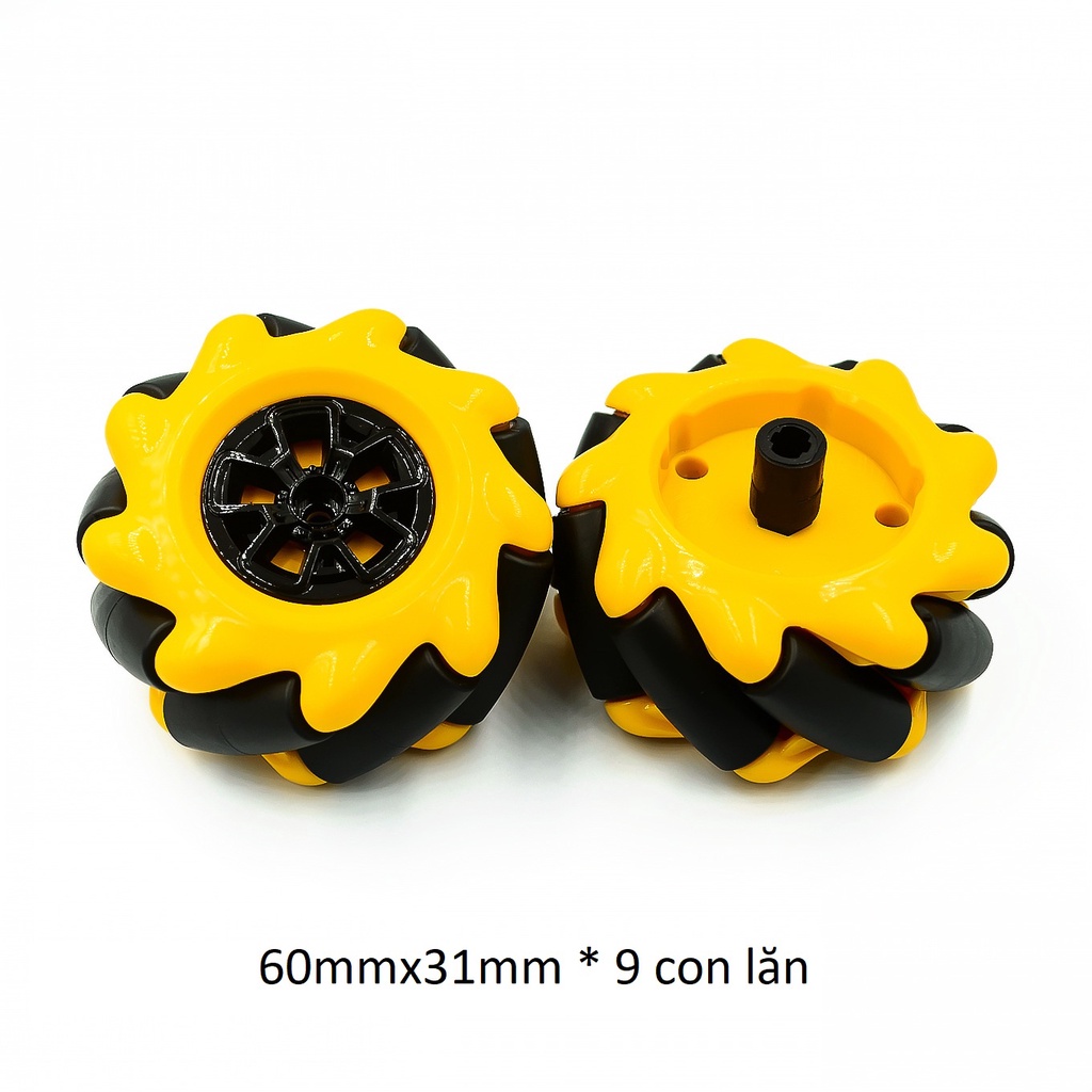 Bánh Xe Mecanum Omni , Bánh Xe Đa Hướng, Bánh Xe Thông Minh 9 con lăn