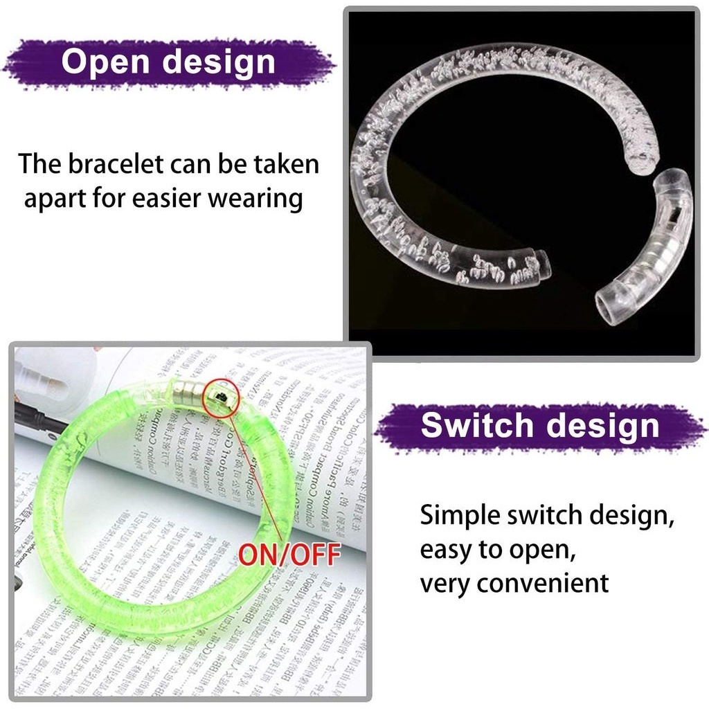 Vòng Tay Đèn Led Phát Sáng Trong Bóng Tối Độc Đáo