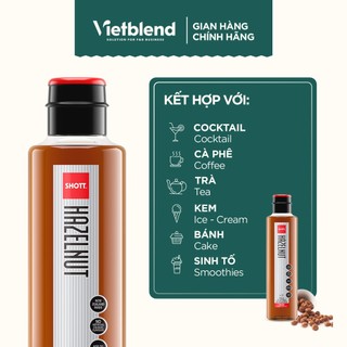 Syrup SHOTT Vị Hạt Dẻ (Hazelnut) Chai 1 Lít