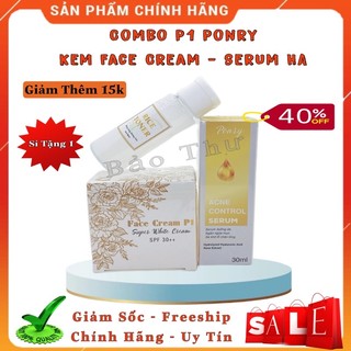 Combo P1 Ponry SERUM HA + KEM FACE P1