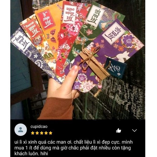 Combo Lì xì TẾT có video ẢNH THẬT mẫu mới 2023 giấy Kraft Nhật dày dặn