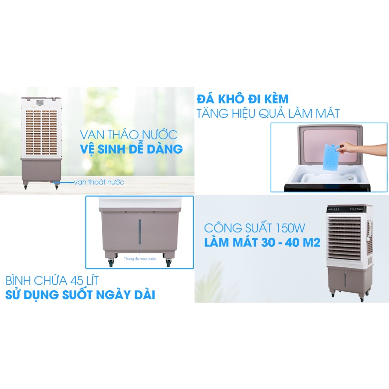 Quạt điều hoà Kangaroo KG50F79 45L có remote - Hàng trưng bày chưa qua sử dụng