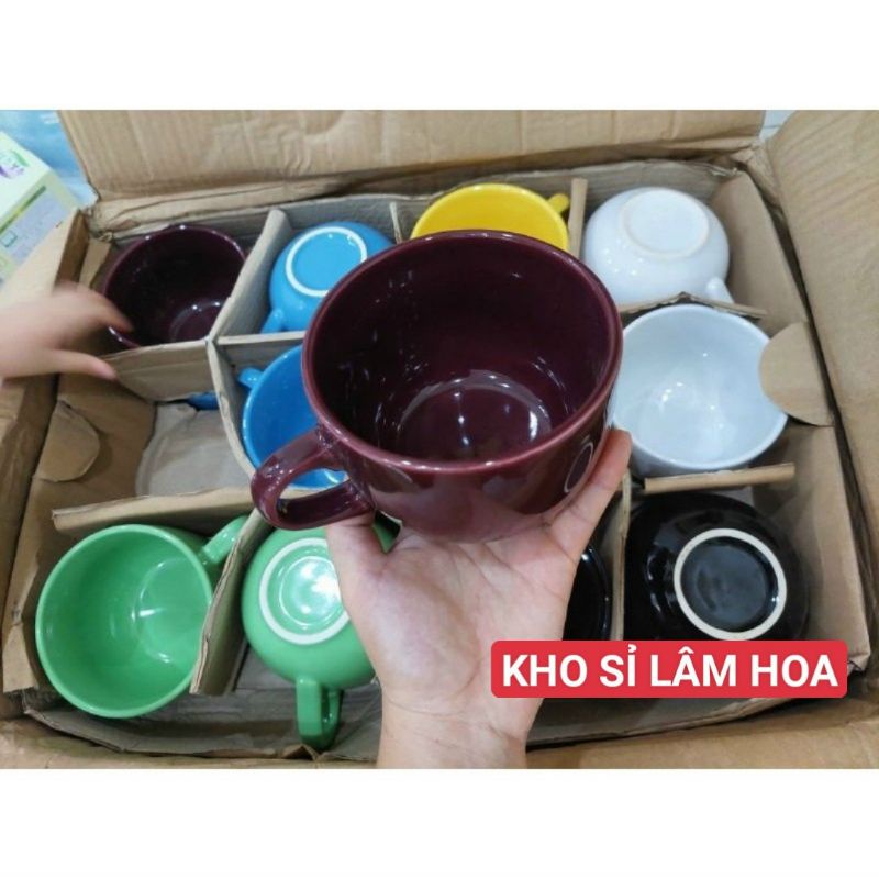Cốc sứ cỡ đại 500ml siêu dày, chịu nhiệt , bền đẹp