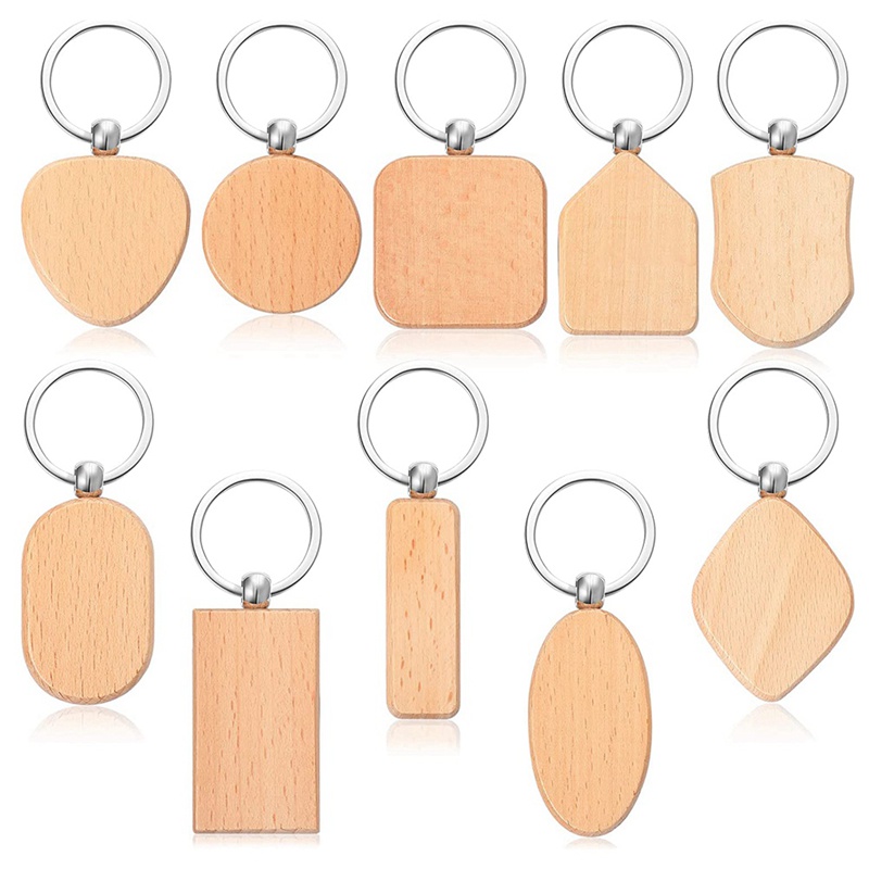 Bộ 80 Móc Khóa Bằng Gỗ Tự Hoàn Thành Hình Dạng Độc Đáo