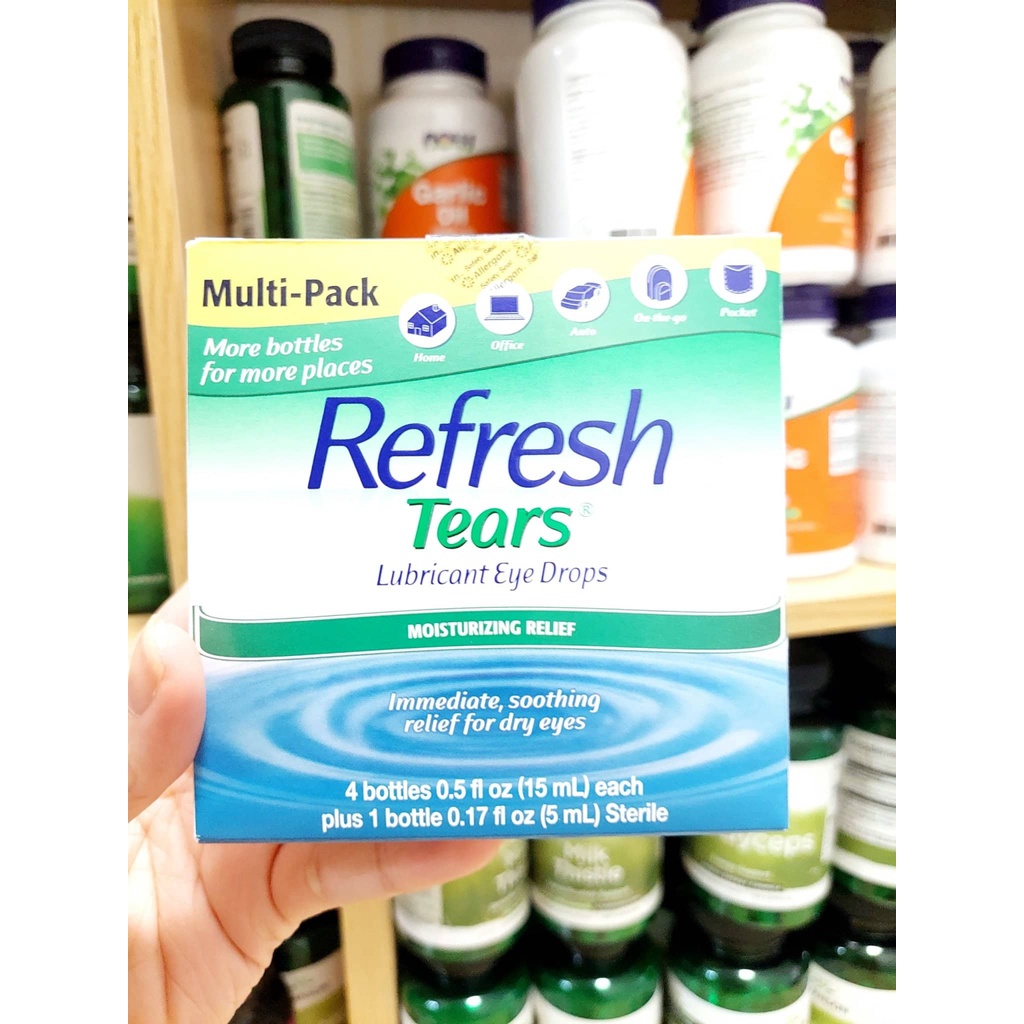 hỏ mắt Refresh Tears Lubricant Eye Drops Multi-Pack, 65 ml của Mỹ