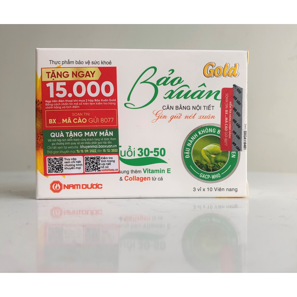 Date 2026 - Bảo Xuân Gold  - Cân bằng nội tiết, gìn giữ nét xuân - CHÍNH HÃNG