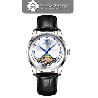 Đồng hồ cơ nam pagini automatic dây da lộ cơ chính hãng chống nước chống xước cao cấp
