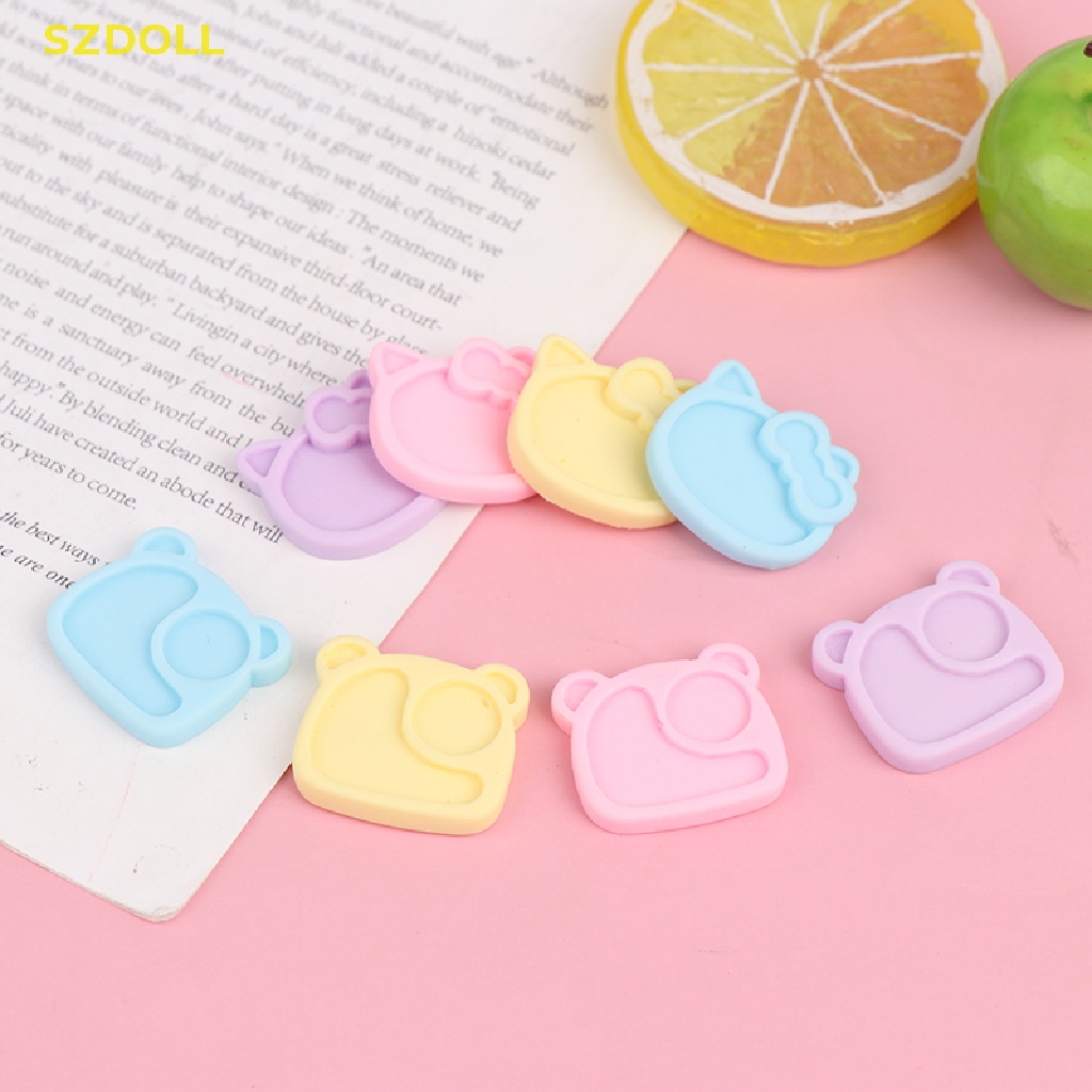 Set 4 / 10 Đĩa Đựng Thức Ăn Hình Thỏ Dễ Thương Trang Trí Nhà Búp Bê DIY