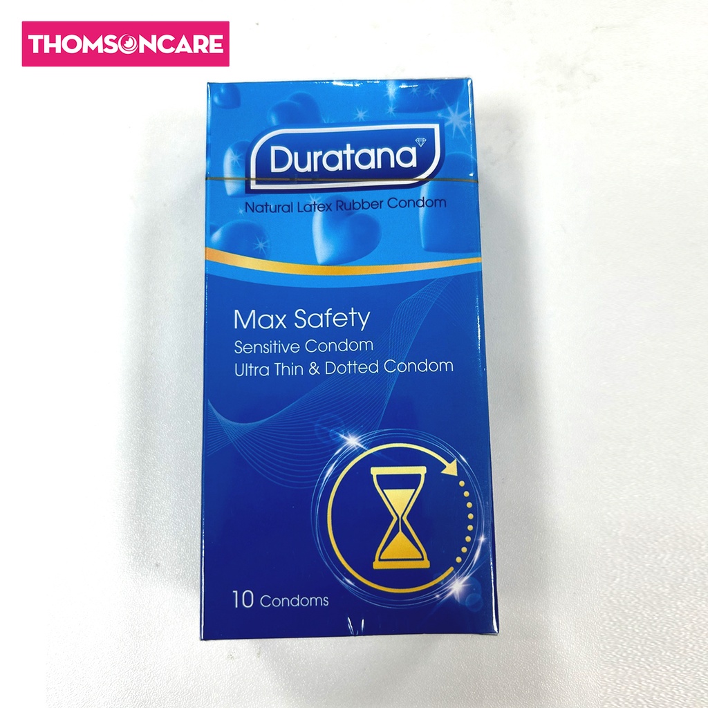 Bao cao su Duratana Tanaphar gân gai siêu bôi trơn, giúp tăng khoái cảm, kéo dài thời gian - Hộp 10 chiếc