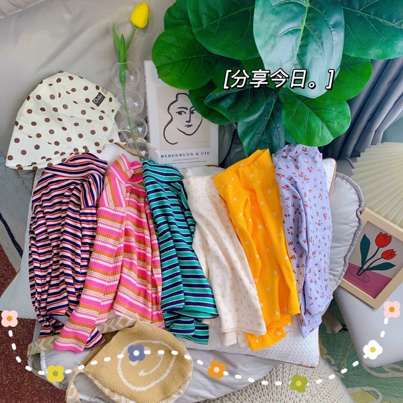 Áo thun dài tay bé gái len tăm siêu đáng yêu