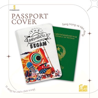 Bao Da Hộ Chiếu - Ví Đựng Passport Du Lịch ( in tên cá nhân ) Adventure Began - PP085 STORMBREAKER