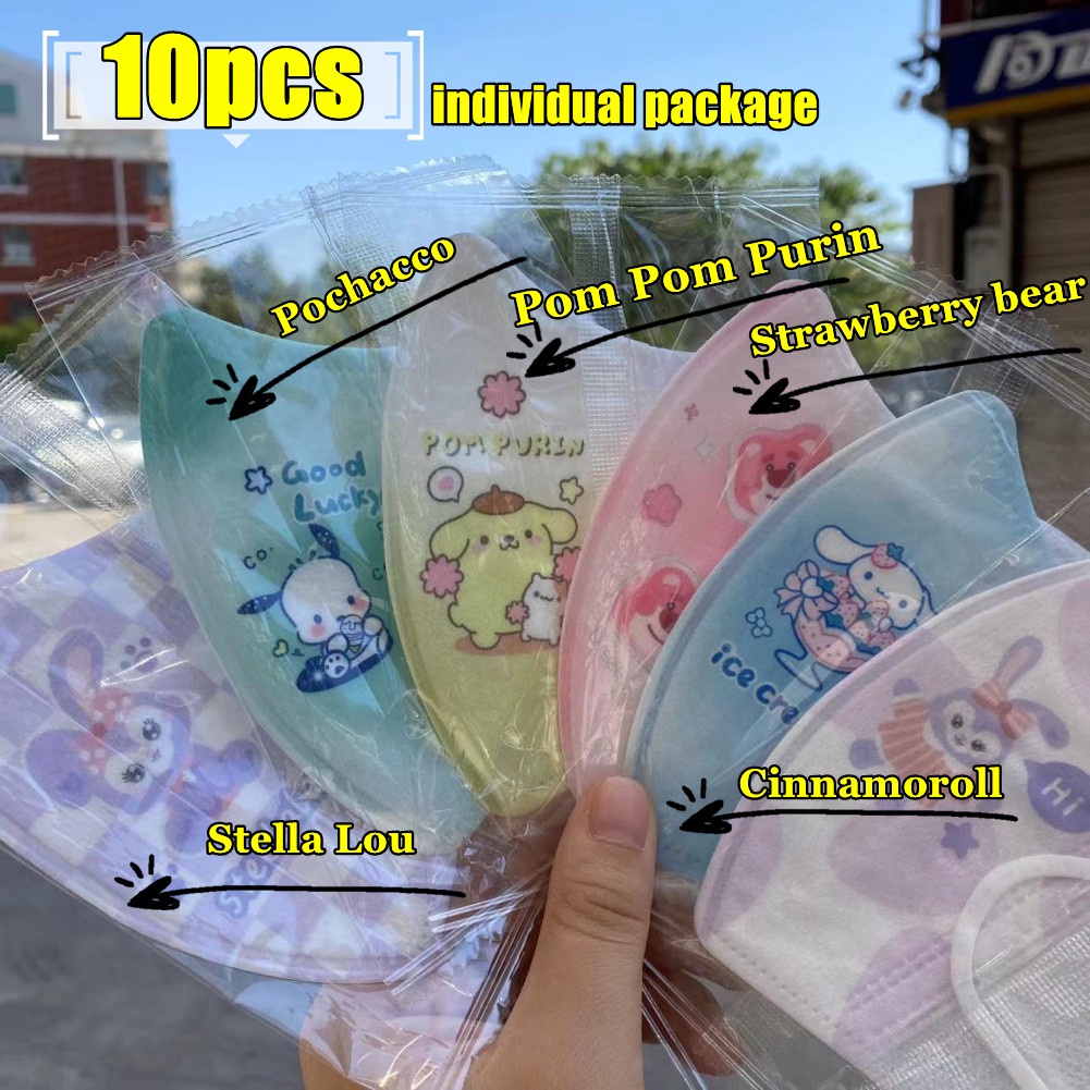 Cá Tuyết 10 Chiếc Hoạt Hình Kid Khẩu Trang Pacha Chó Mặt Nạ Độc Lập Đóng Gói 3d Mặt Nạ Dành Cho Bé 3-12 Tuổi 3 Lớp Dùng Một Lần Sinh Viên Mặt Nạ
